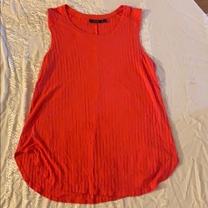 Coral sleeveless blouse